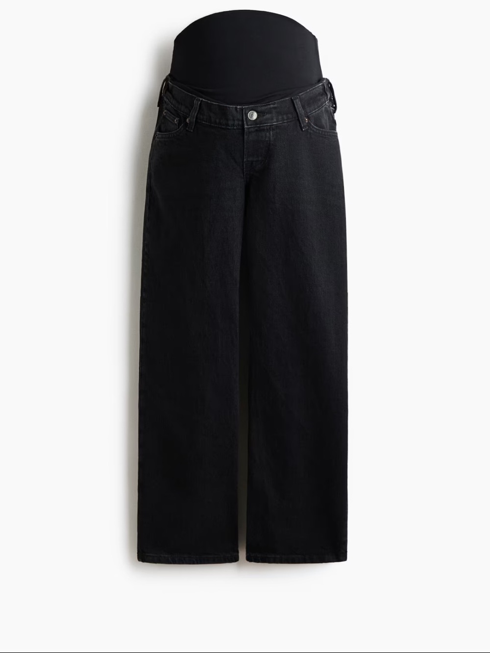 H&M Maternity Straight-Leg Jeans in Black